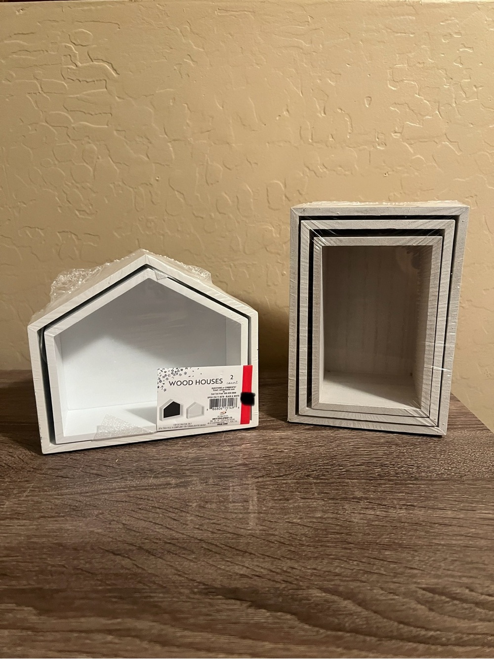 Target Bullseye Nesting Crates Houses White Wood Farmhouse Decor NWT